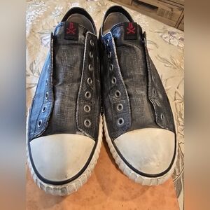 Men's John Varvatos Black Slip-On Sneakers Size 8. Retails 298